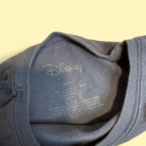 Disney Navy Blue Mickey and Friends Crop T-Shirt with Character Design - Picture 3 of 3